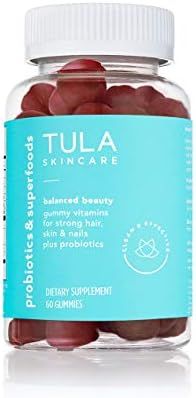 TULA Skin Care Balanced Beauty Gummy Vitamins | for Strong Hair, Skin & Nails Plus Probiotics, 30... | Amazon (US)