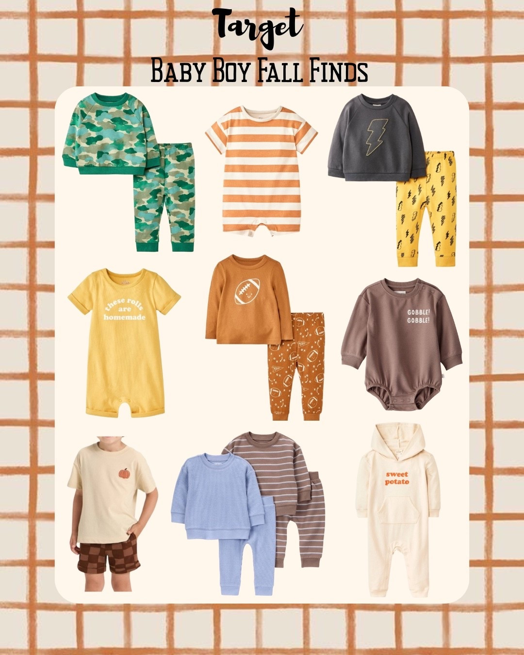 Baby boy fall finds from Target - perfect for September through November! 

#babyboy #targetfinds #targetfall #targetfallfinds #fall #fallfinds #babyboyfall #autumn #coolweather #babyboyoutfits #toddlerboyoutfits 

#LTKBaby #LTKKids #LTKFindsUnder50