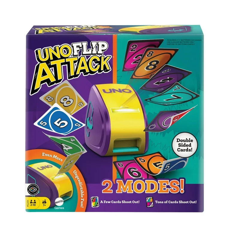 UNO Flip Attack Card Game for Family Nights, Game Nights, Travel, Camping & Parties | Walmart (US)