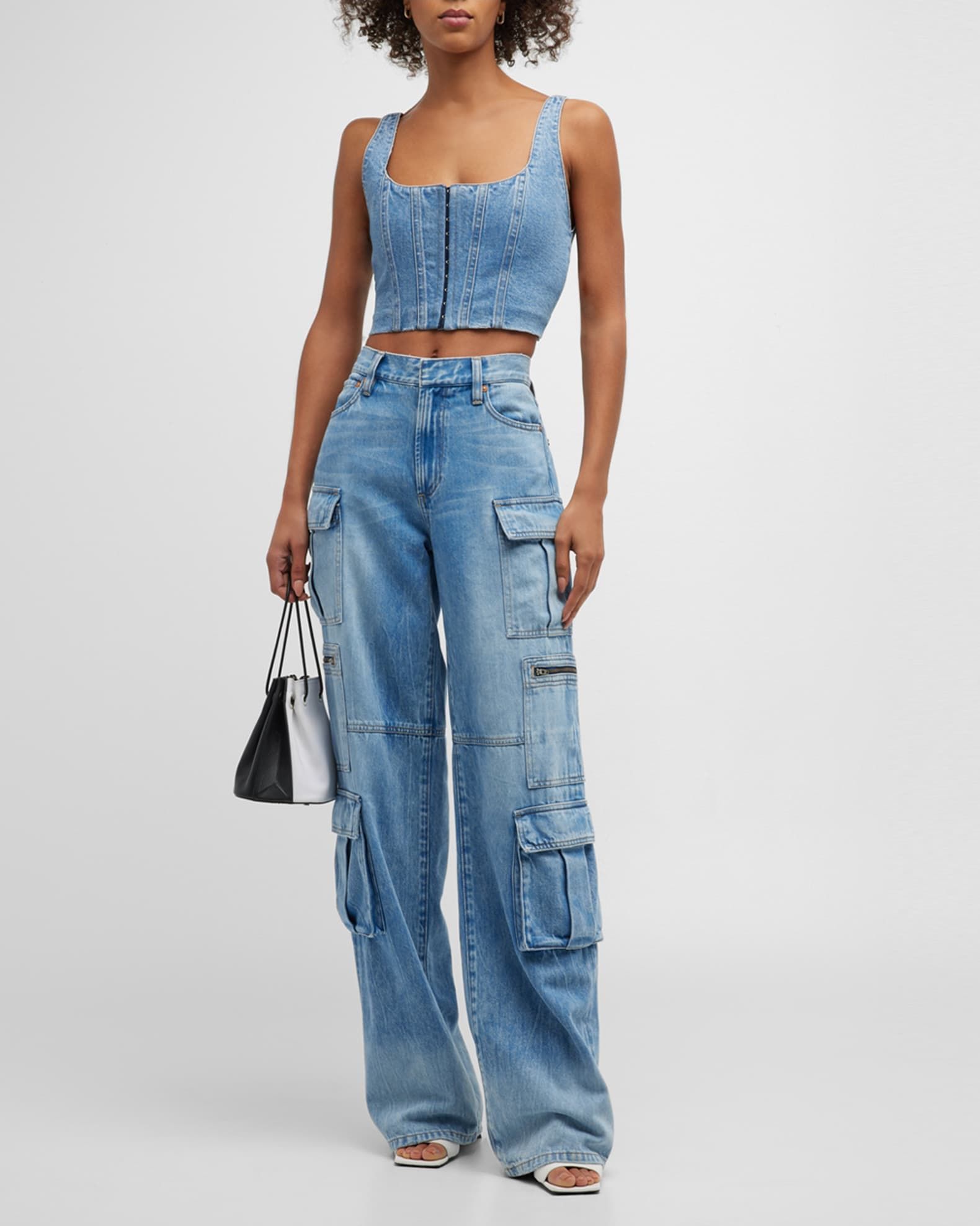 Cay Baggy Denim Cargo Pants | Neiman Marcus
