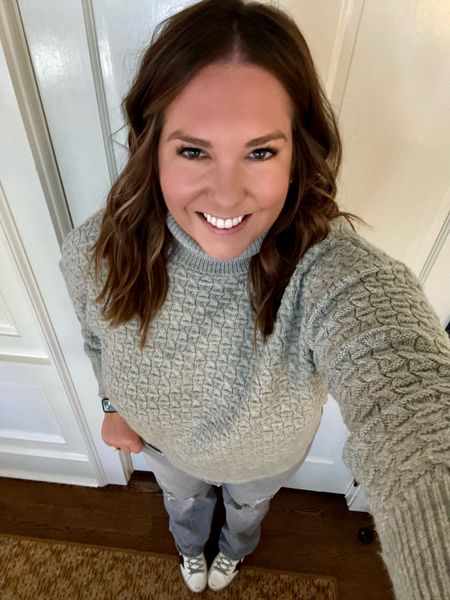 Another outfit from our vacation. I was really excited to wear some real fall clothes in Tennessee. This sweater has the prettiest texture and I love it paired with my grey jeans. Simple and monochromatic for Fall  

#LTKtravel #LTKSeasonal #LTKfindsunder50