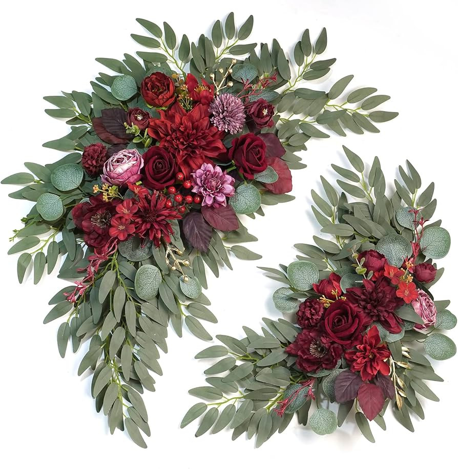 Artificial Wedding Arch Flowers Kit(Pack of 2) for Wedding Arch, Bridal Shower, Ceremony and Rece... | Amazon (US)