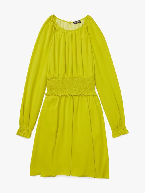 Smocked Silk Georgette Dress | Kate Spade (US)