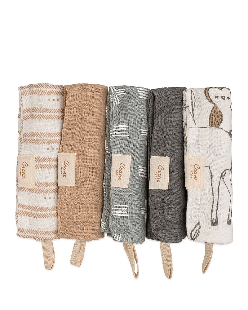 Crane Baby Ezra Woodland Animal Washcloths, 5 Pack | Bloomingdale's (US)