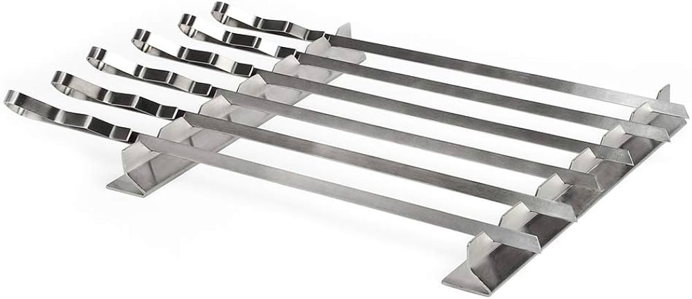 Best of BBQ Stainless Steel Kebab Rack with 6 x Skewers Set | Amazon (UK)