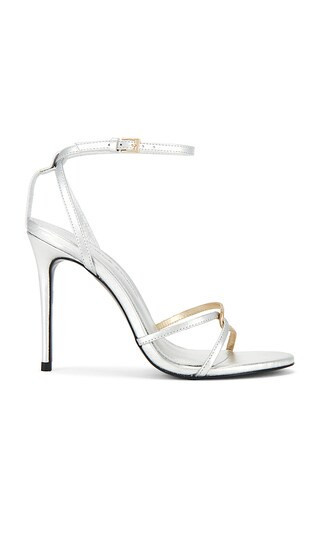 BLACK SUEDE STUDIO Miley 100 Sandal in Metallic Silver. - size 37.5 | Revolve Clothing (Global)