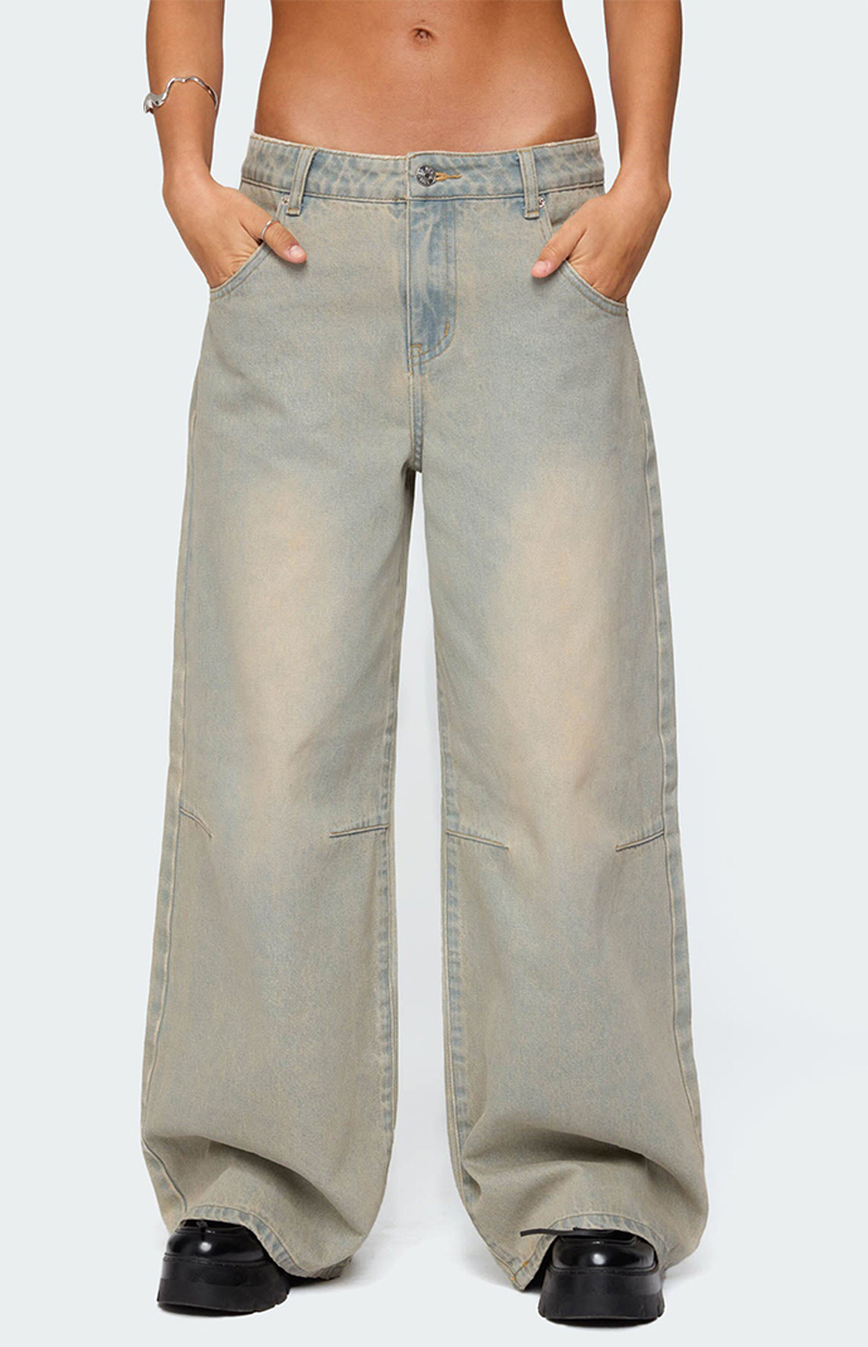 Edikted Santi Low Rise Wide Leg Jeans | PacSun