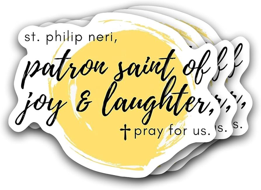 St Philip Neri Patron Saint of Joy and Laughter Sticker | Amazon (US)