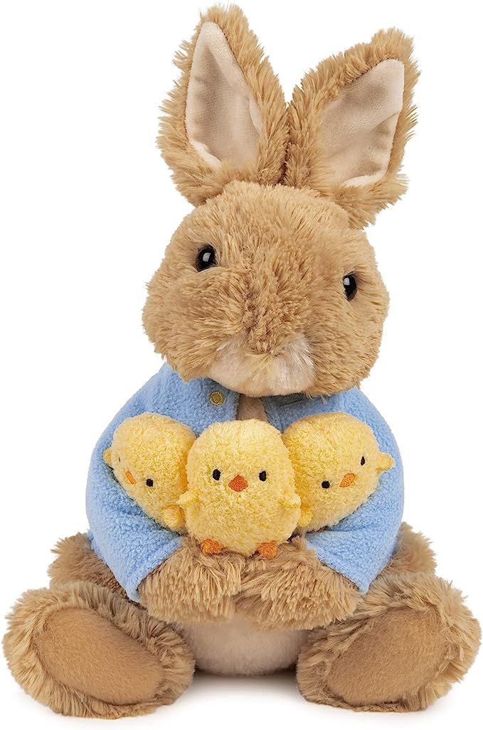 GUND Beatrix Potter Peter Rabbit Knit Plush, Stuffed Animal for Ages 1 and Up, Brown/Blue, 6.5” | Amazon (US)
