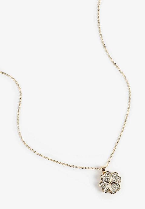 Gold Fidget Clover Pendant Necklace | Maurices