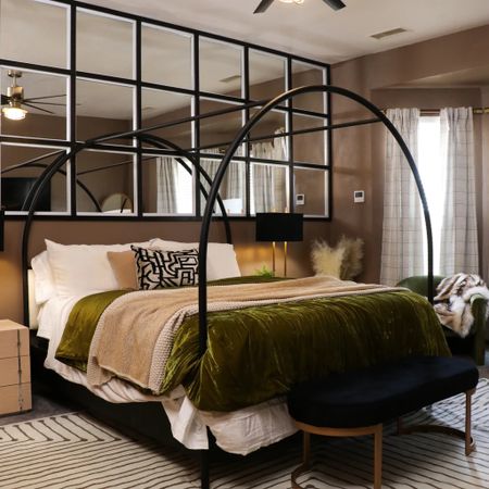 DIY Mirrored Wall for a Master Bedroom