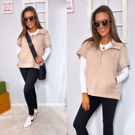 Casual outfit - wear the pullover with or without a top underneath.

Pullover: Small
White Tee: Medium
Leggings: Small

❤️Small heart necklace & earrings 20% off code: LINZ30A

Amazon fashion finds, Amazon must haves, puffer crossbody bag, layering pieces, casual outfit, casual style, loungewear, athleisure swear, Nike sneakers, black leggings, long sleeve white tee 

#LTKSeasonal #LTKstyletip #LTKfindsunder50