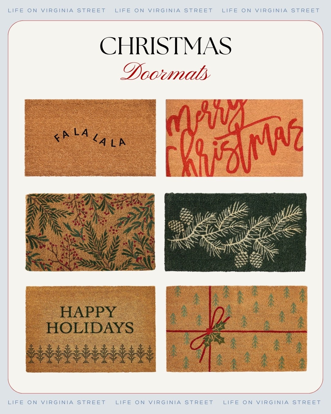 Christmas doormats 🙌🏻🙌🏻



#LTKHoliday #LTKStyleTip #LTKHome