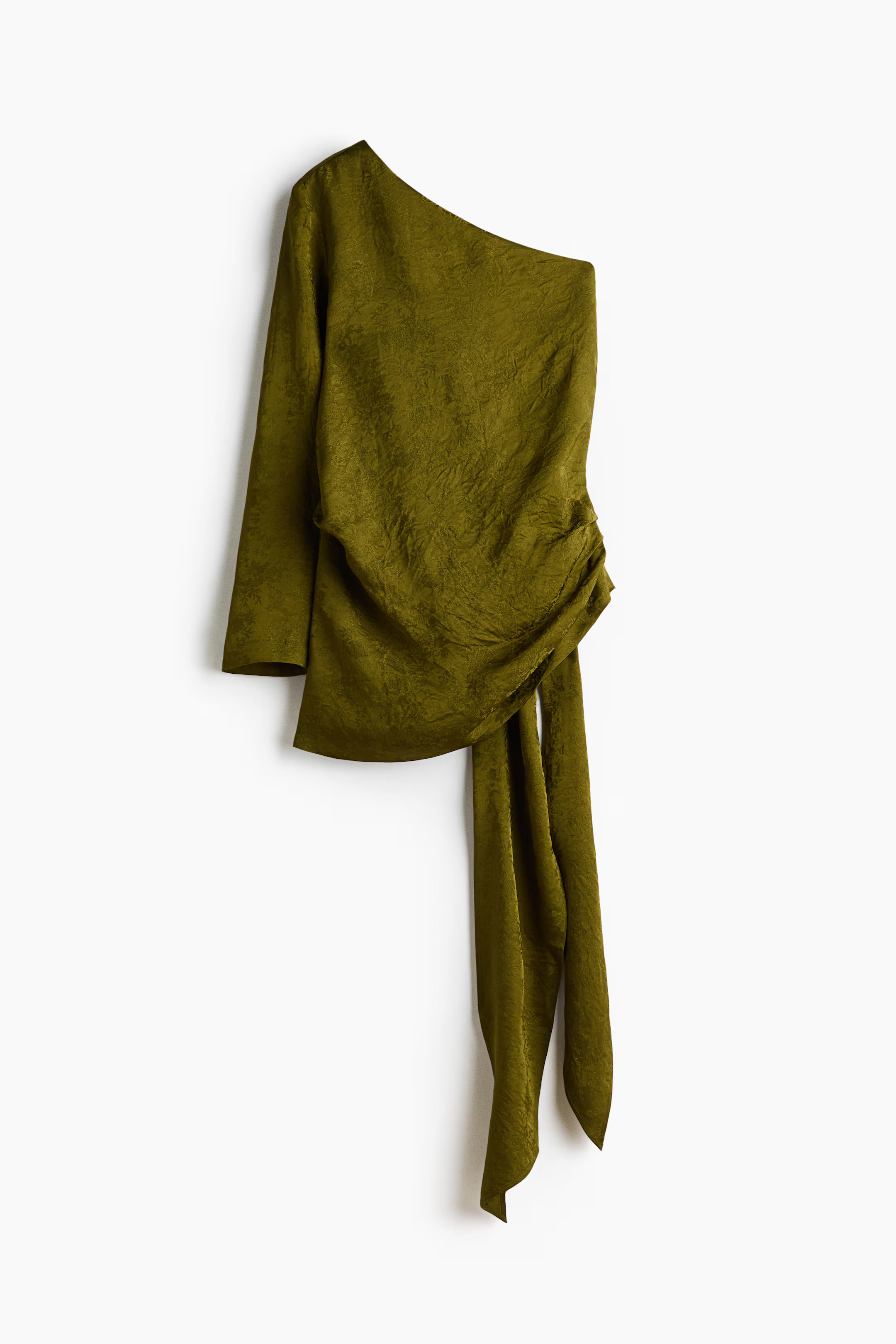 Jacquard-Weave One-Shoulder Blouse | H&M (US + CA)