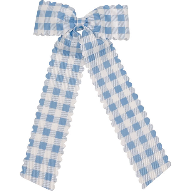 Gingham Bow, Pale Blue | Maisonette