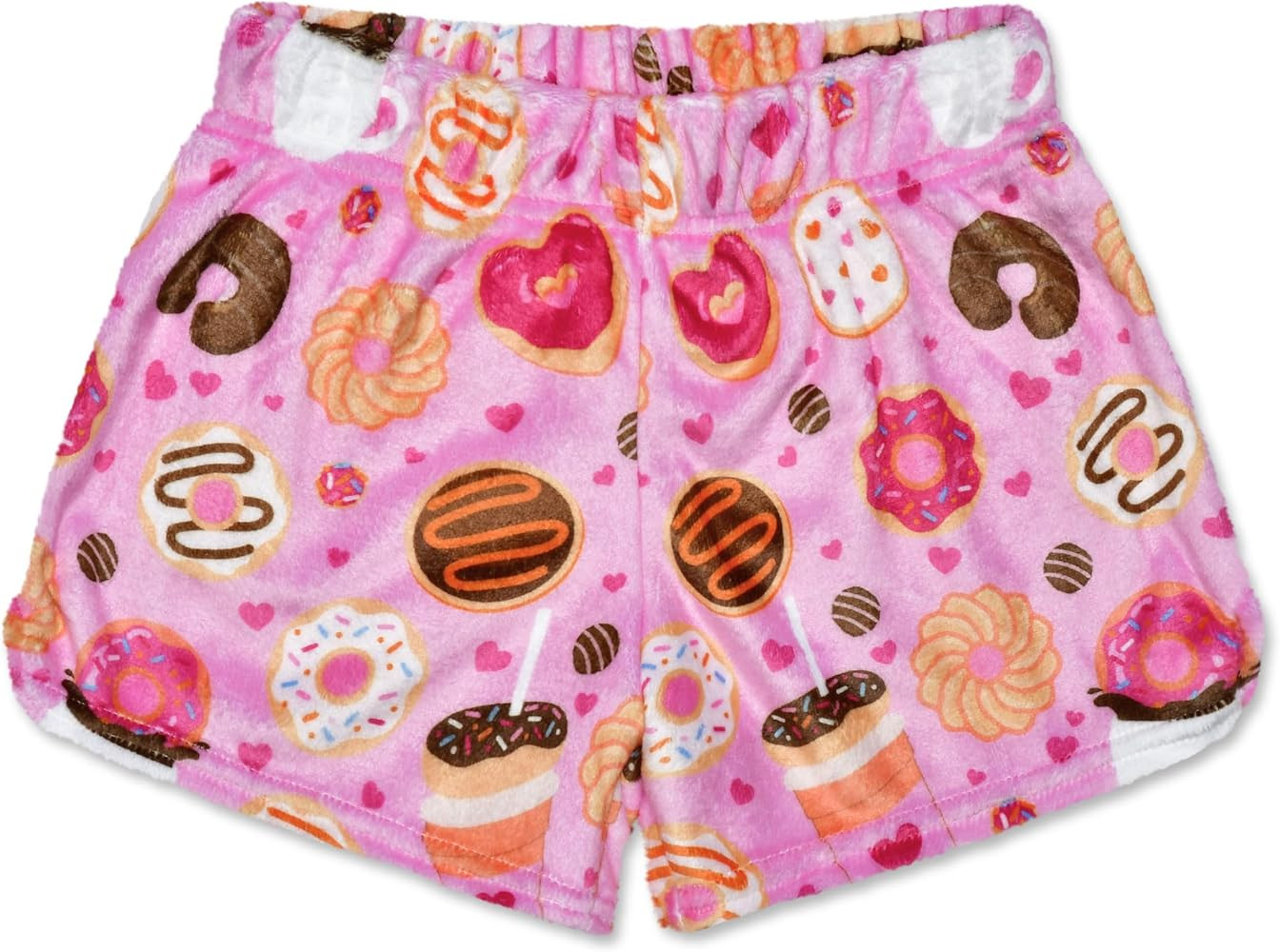 iscream Big Girls Silky Soft Bold Print Plush Fleece Shorts - Bake Shop Collection | Amazon (US)