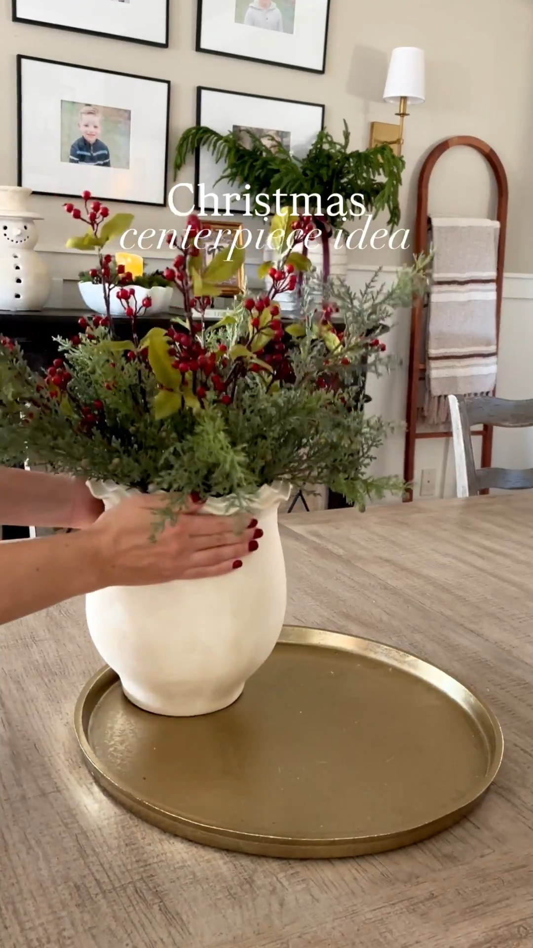 Christmas centerpiece idea!  This gorgeous pot has quickly become a new favorite!  Love the scalloped detail and texture!  Paired with my fav Amazon tree taper candles and gingerbread house. The bow candlesticks are old from Kirkland’s but linked some similar ones from Walmart! 

#LTKHome #LTKHoliday #LTKSeasonal