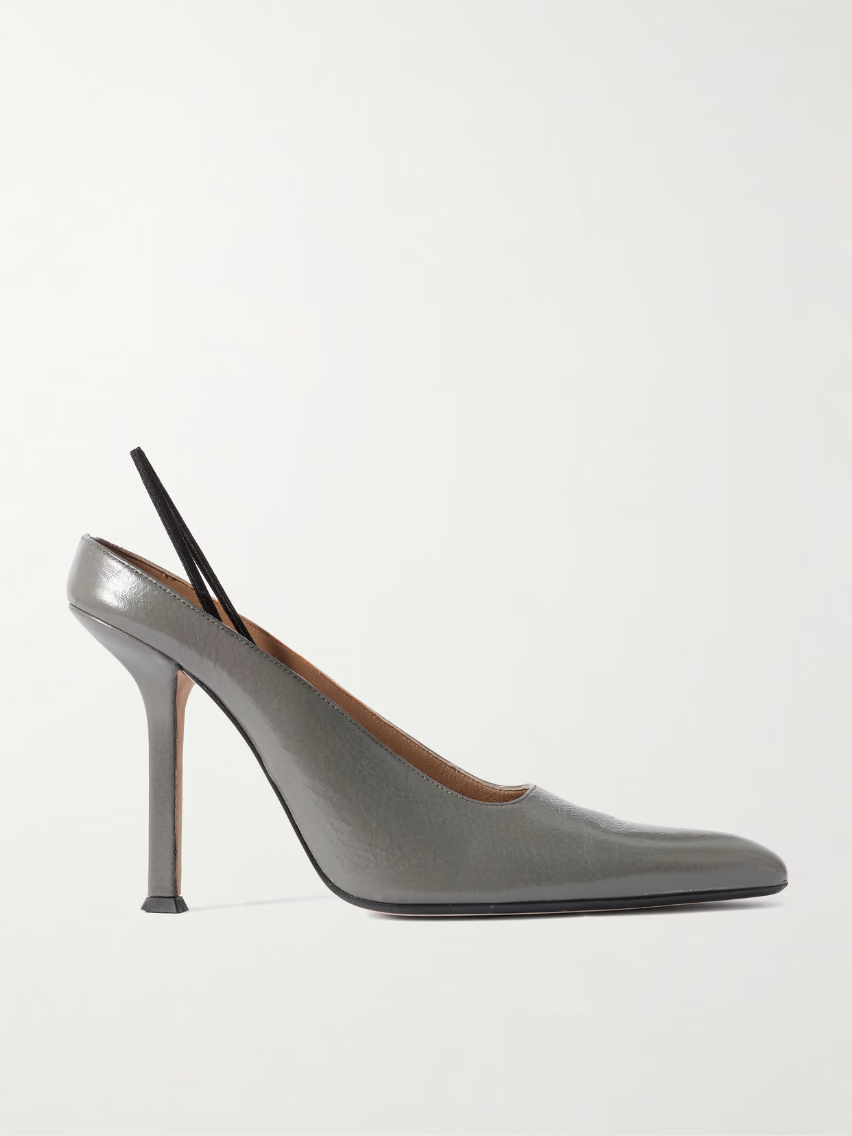 Calvin Klein Collection - Suki Convertible Crinkled-leather Pumps - Gray | NET-A-PORTER (US)
