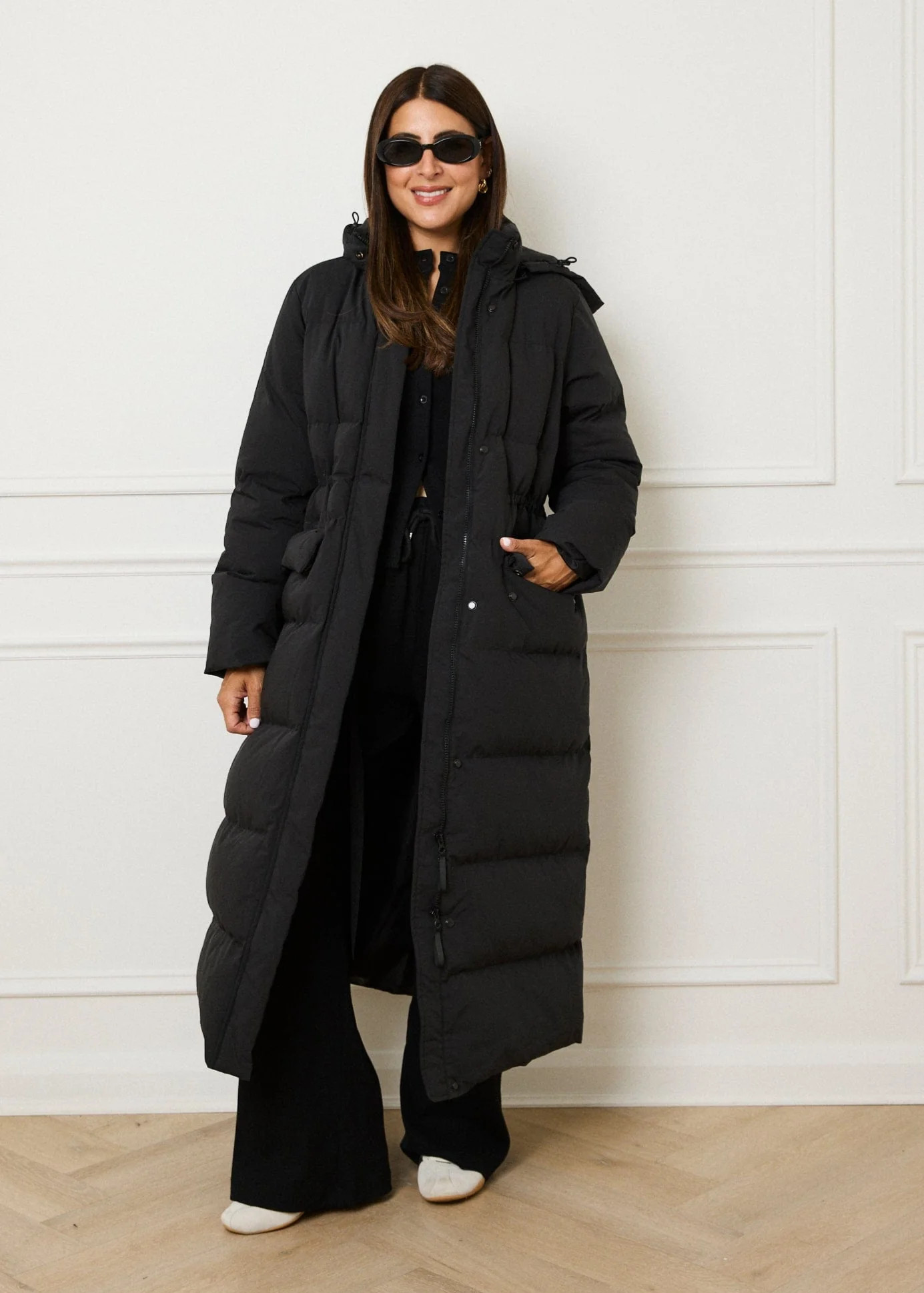 THE FULL LENGTH PUFFER COAT - BLACK | WAT The Brand