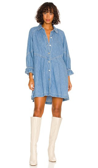 Hannah Mini Denim Dress in Sunday Morning | Revolve Clothing (Global)