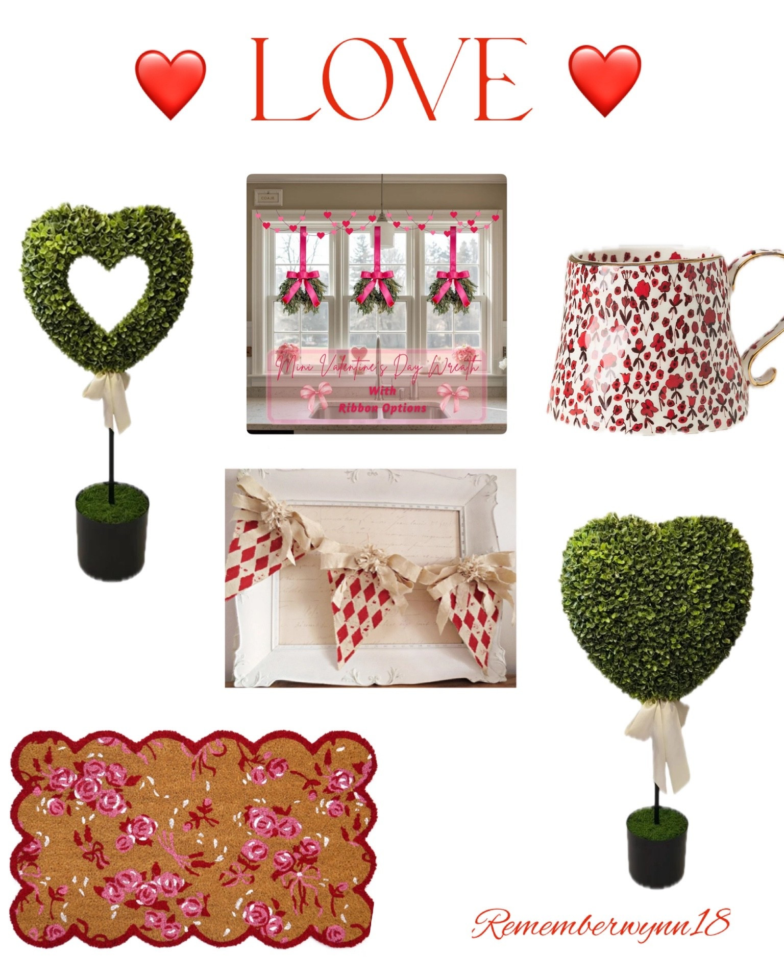 Christmas is coming down but I’m not ready to give up the “festive”
So, Hey, Valentine’s, you’re next ❤️

Heart topiary
Valentine decor
Outdoor mat
Valentine mat
Anthro mug
Coffee mug
Teacher gifts
Valentine gifts 
Valentine garland 
Home Decor
Kohl’s
Etsy
Walmart decor 
Rememberwynn18



#LTKGiftGuide #LTKSeasonal #LTKHome