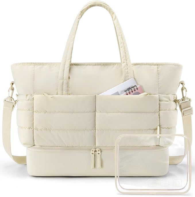 BAGSMART Travel Duffel Bag, Large Gym Bag for Women with Shoe Compartment, 48L Weekender Bags for... | Amazon (US)