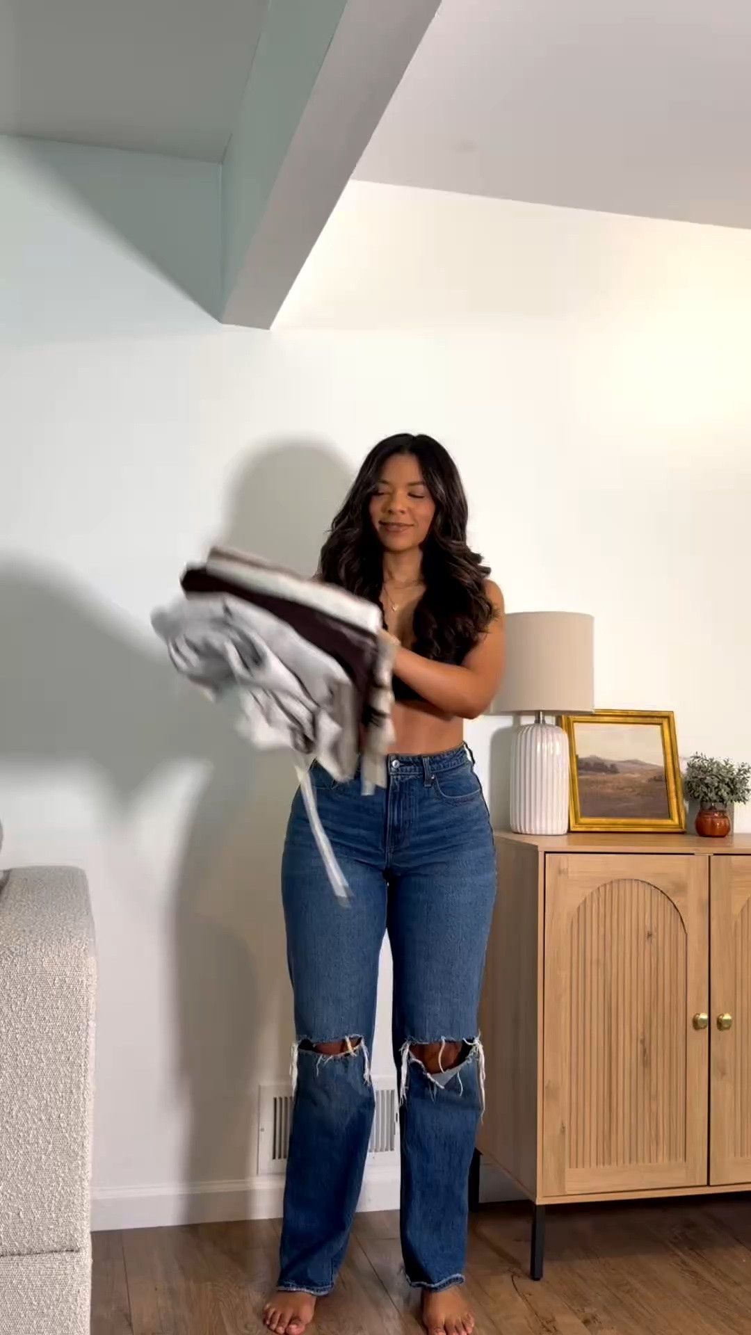 Thick thigh approved Amazon finds! Casual style! Outfit inspo! Neutral style! Size down in cordoroys! Medium tops- curve love 28/6 long jeans! Medium sweater