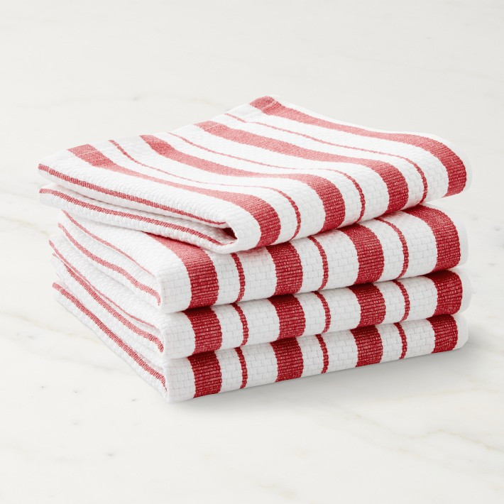 Williams Sonoma Classic Striped Dishcloths, Set of 4 | Williams-Sonoma