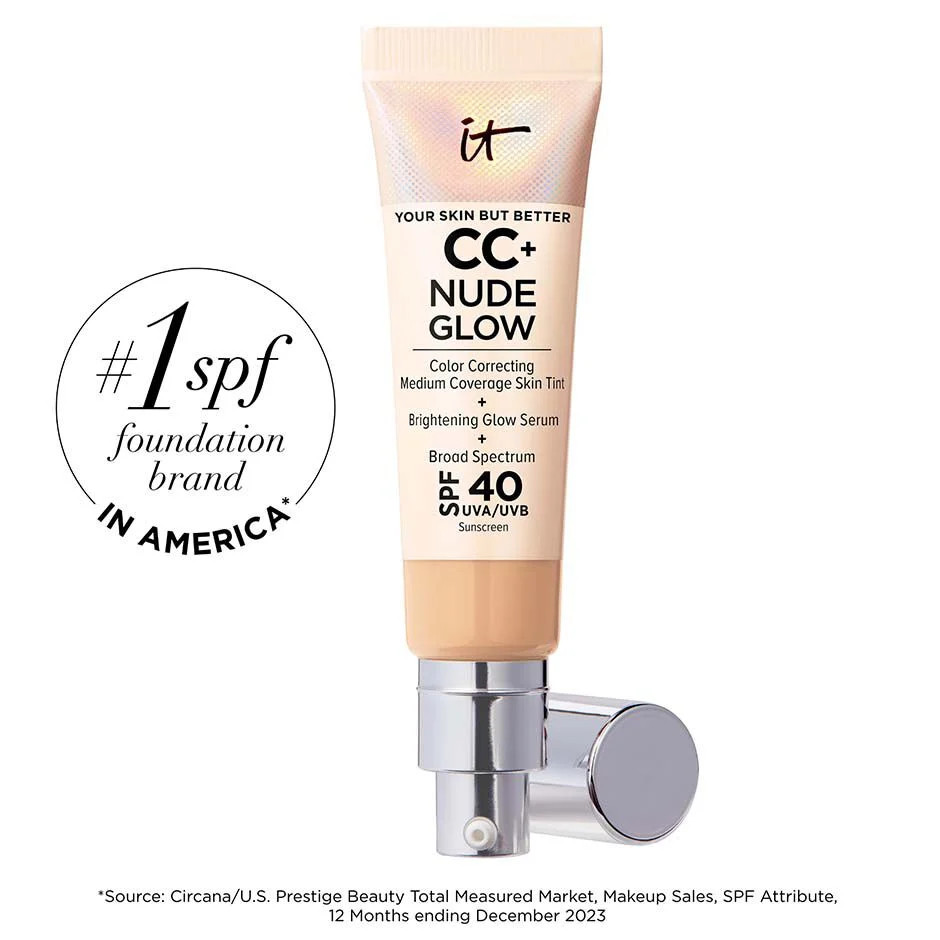 CC+ Nude Glow Lightweight Foundation + Glow Serum with SPF 40 | IT Cosmetics (US)