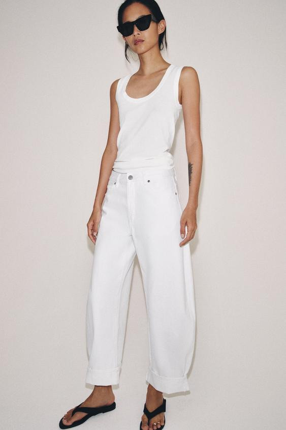 ZW COLLECTION MID-RISE BALLOON JEANS | Zara US