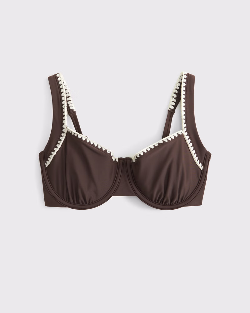 Curve Love Wide Strap Underwire Bikini Top | Abercrombie & Fitch (US)