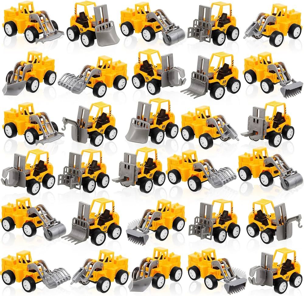 36 Pcs Construction Engineering Trucks Small Construction Toys Construction Pull Back Vehicles Mi... | Amazon (US)