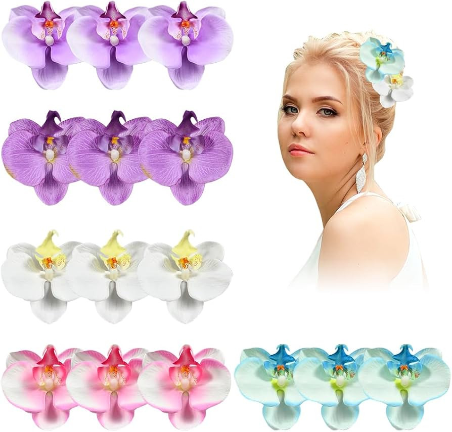 25 Pcs Artificial Orchid Flower Heads,Fake Flower Heads Silk Faux Butterfly Orchid Flower 3.4" He... | Amazon (US)