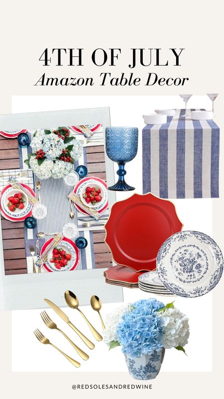 Amazon 4th of July tablescape ideas! Fourth of July decor, July 4th party decor, table decor, table settings 

#LTKSeasonal #LTKHome