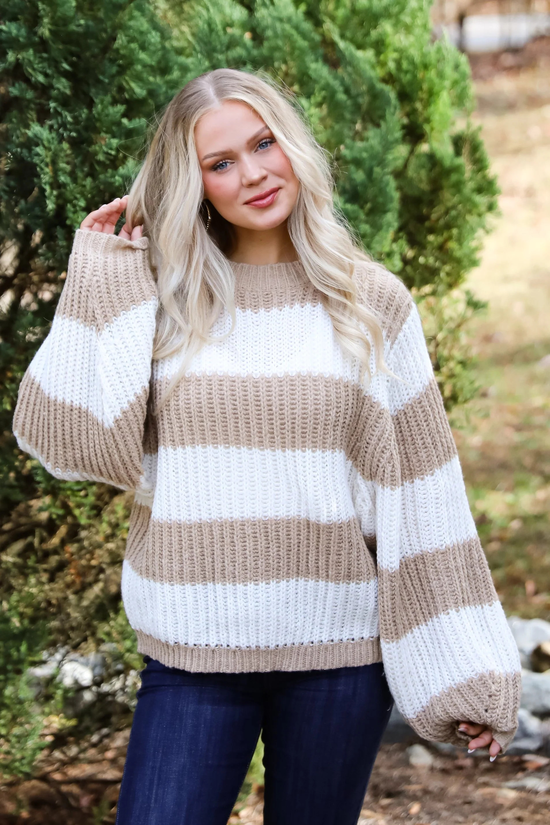 Cozy Striped Oversized Sweater | Cute Sweaters | ShopDressUp | Dress Up