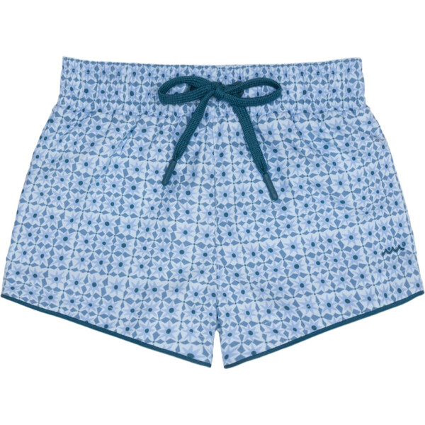 boys azul tile boardie | Maisonette