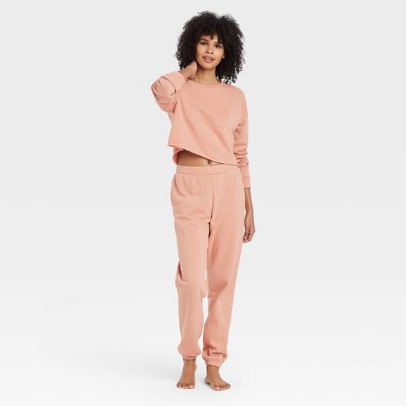 Women's Fleece Lounge Sweatshirt - Colsie™ Brown | Target