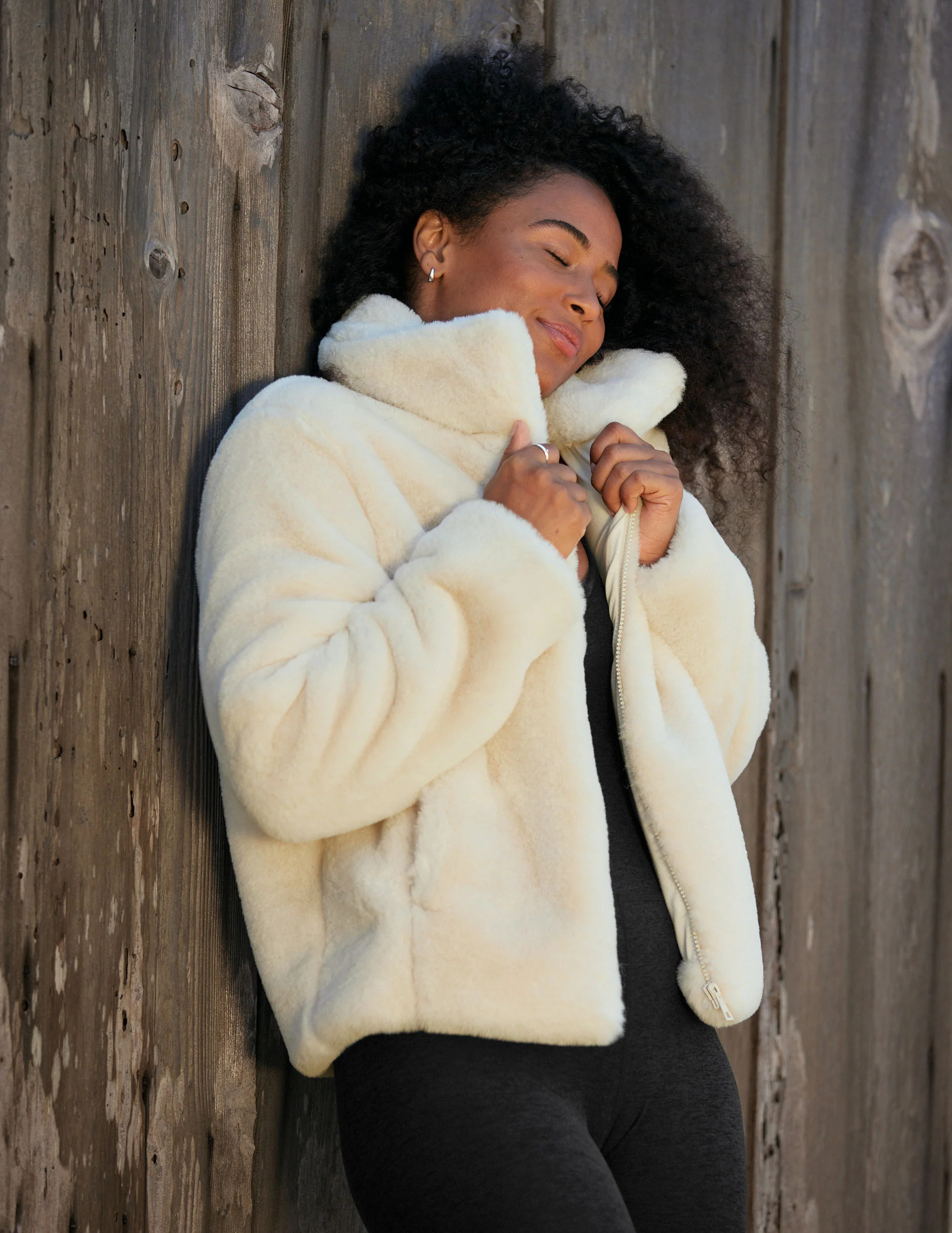 Faux Fur Jacket | Beyond Yoga | Beyond Yoga