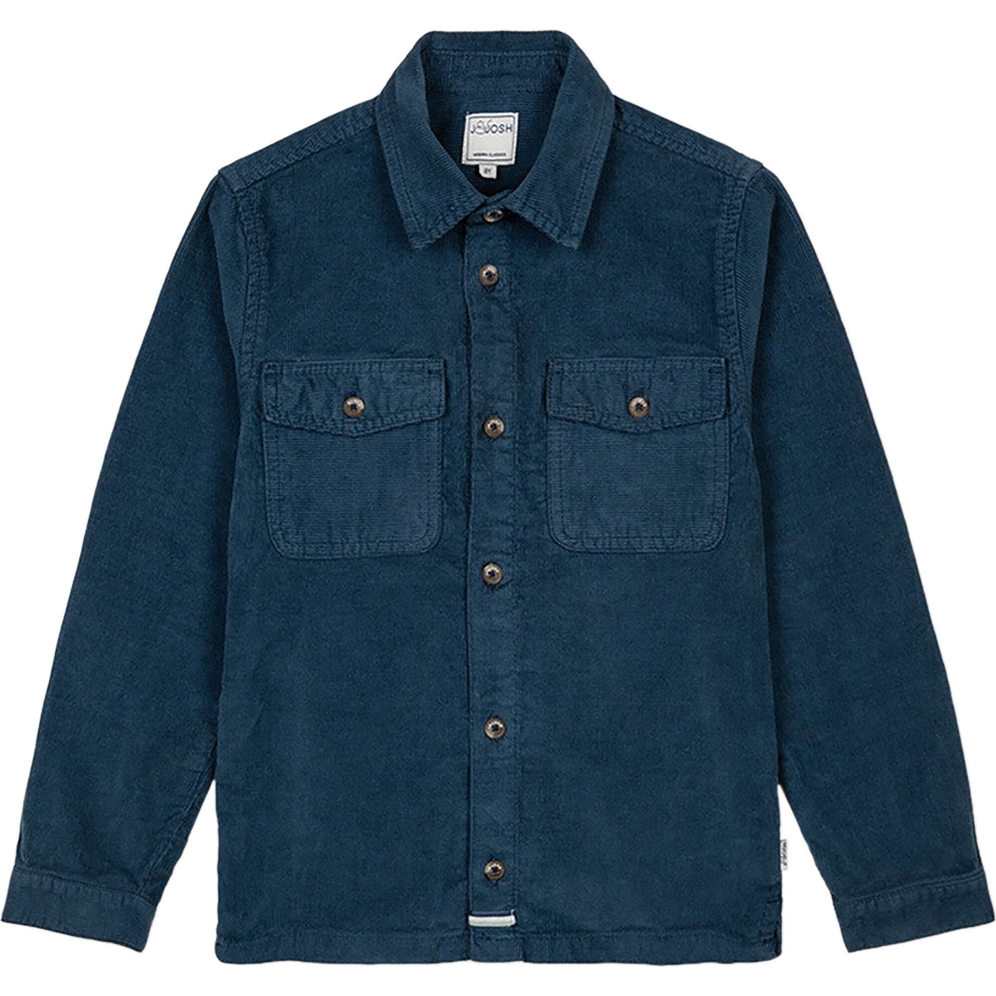 Long Sleeve Corduroy Shirt, Blue Denim | Maisonette