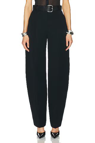 Hi-waisted Trouser With Leather Belted Waistband | FWRD 