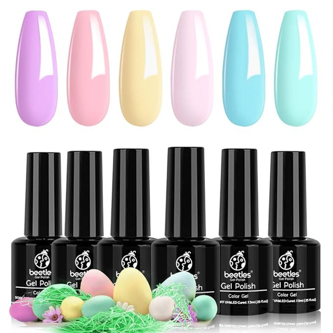 Beetles Pastel Gel Nail Polish Set - Spring Summer Gel Polish, Soak Off Gel Polish Set, Nail Lamp... | Amazon (US)