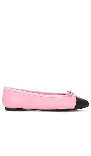 Natalia Ballet Flat in Pink & Black | Revolve Clothing (Global)