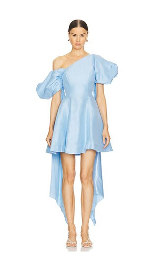 Arista Tulip Sleeve Mini Dress in Powder Blue | Revolve Clothing (Global)