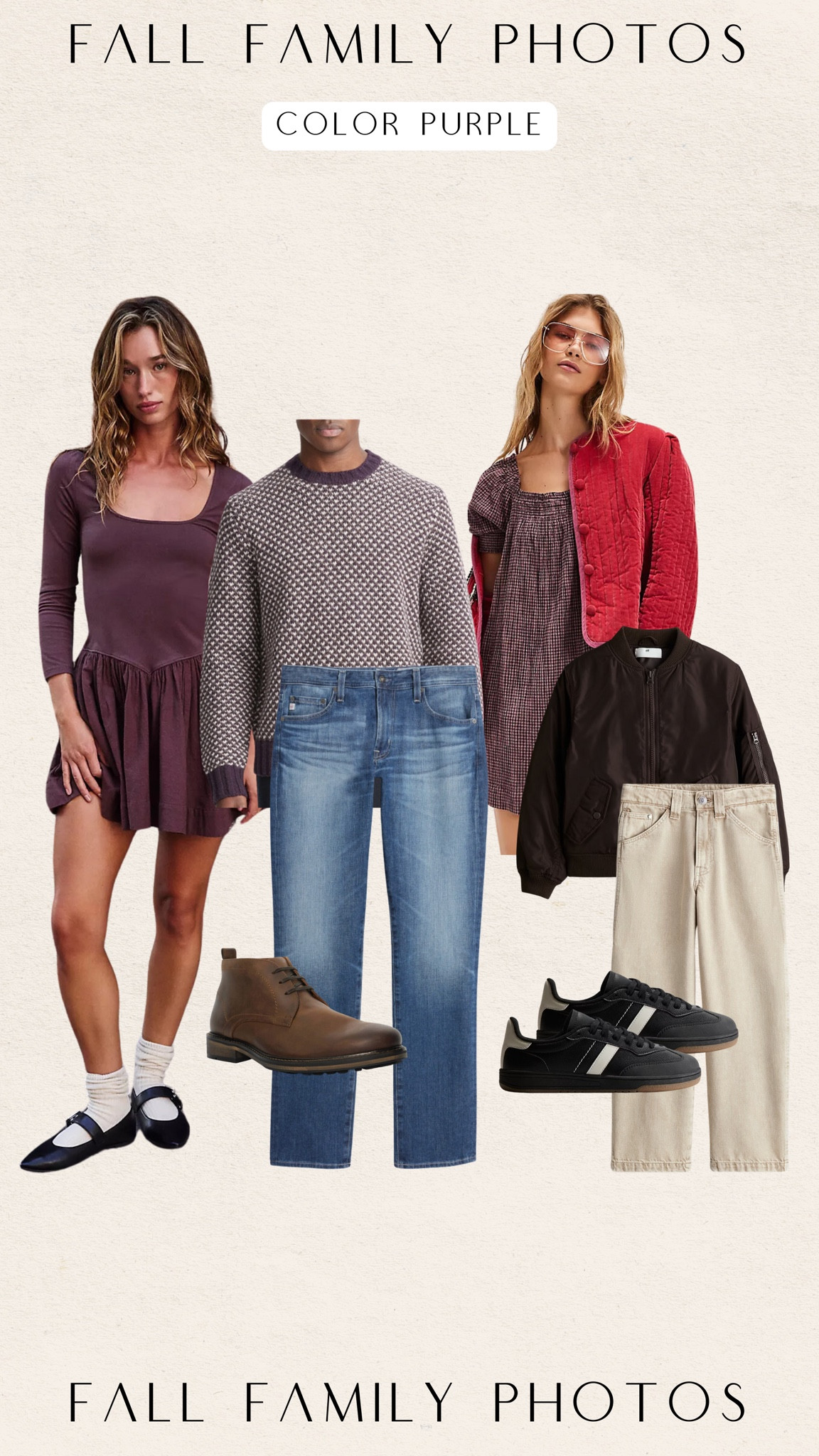 Deep purple outfit inspo for family photos 

#LTKFamily #LTKSeasonal #LTKKids