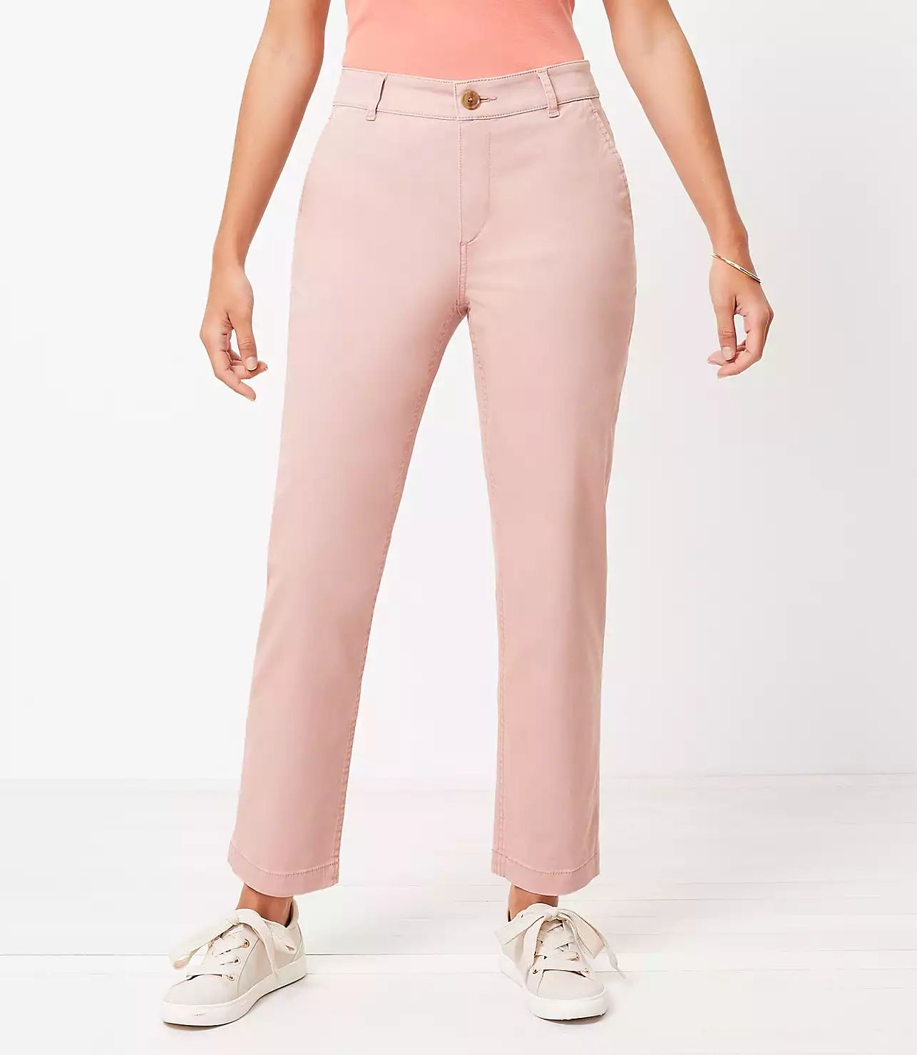 The Curvy Perfect Straight Pant in Washed Twill | LOFT