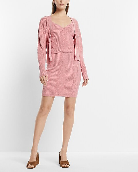 Cable Knit V-neck Sweater Tank | Express