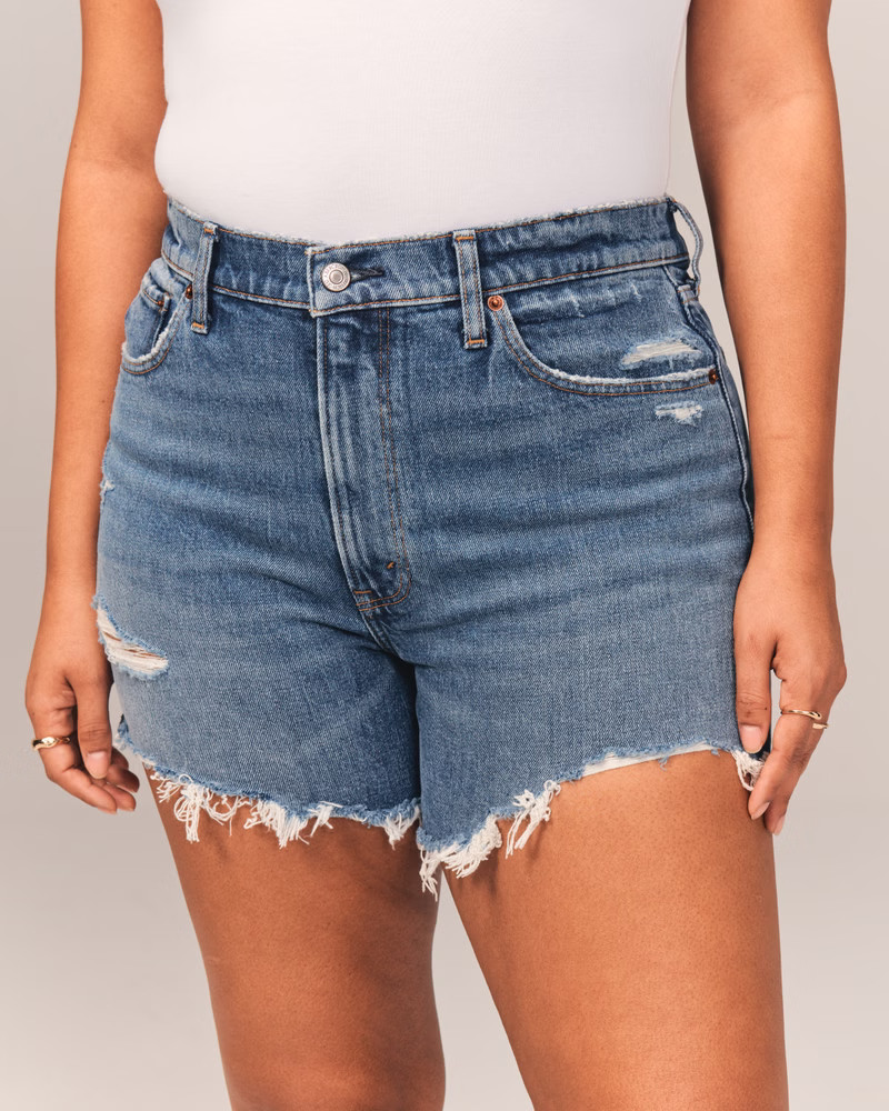 High Rise 4 Inch Mom Shorts | Abercrombie & Fitch (US)