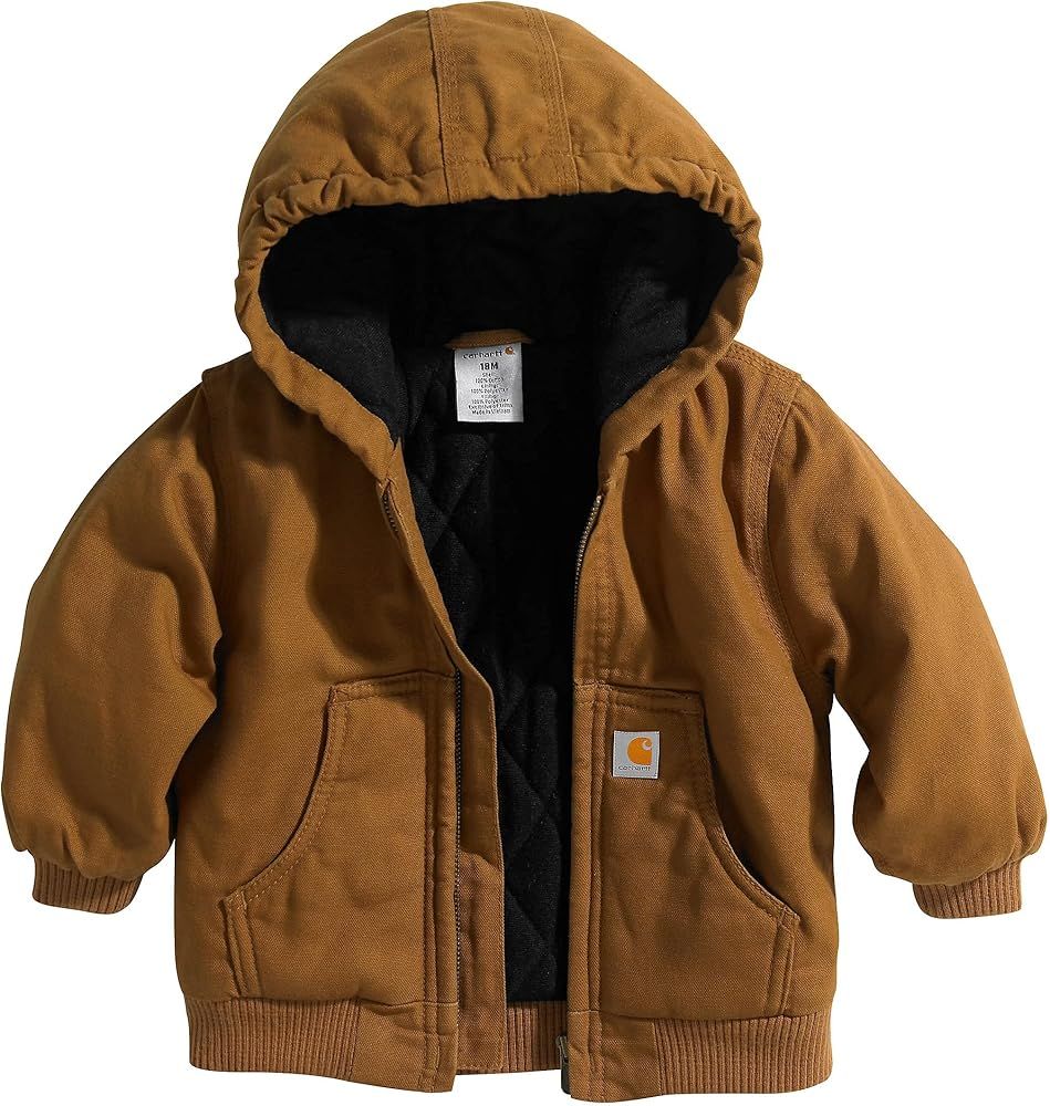 Carhartt Baby Boys' Active Jac Flannel Quilt Lined Jacket Coat | Amazon (US)