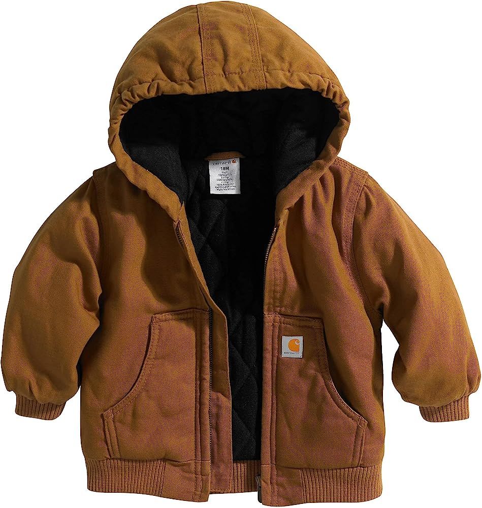 Carhartt Baby Boys' Active Jac Flannel Quilt Lined Jacket Coat | Amazon (US)
