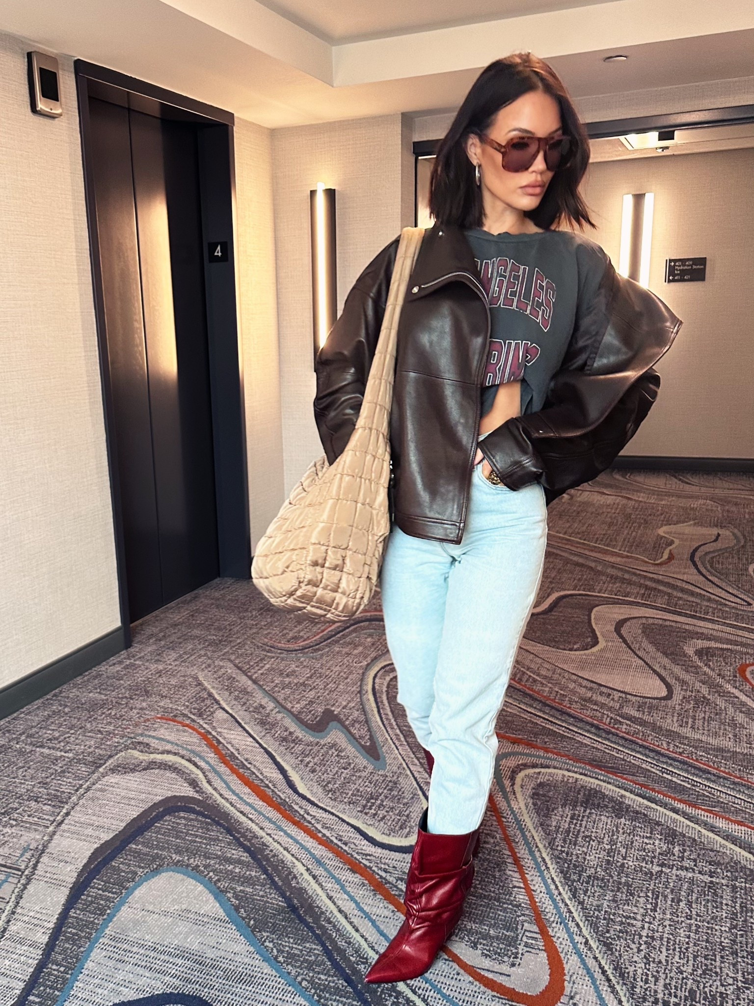 Vegas Day 2! Short trip means I have to be very intentional when packing. This leather jacket is the MVP!

#LTKootd #LTKdayinmylife #LTKOver40